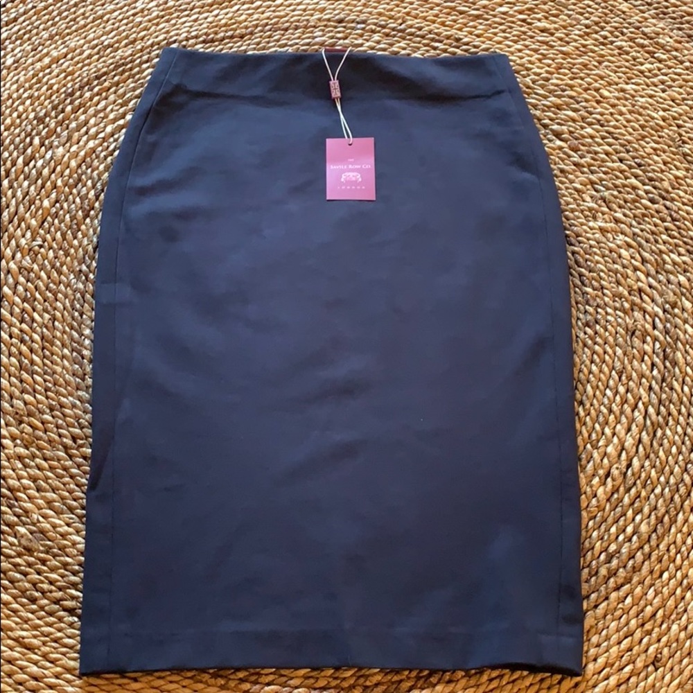 Midi Pencil Skirt (Navy Blue)